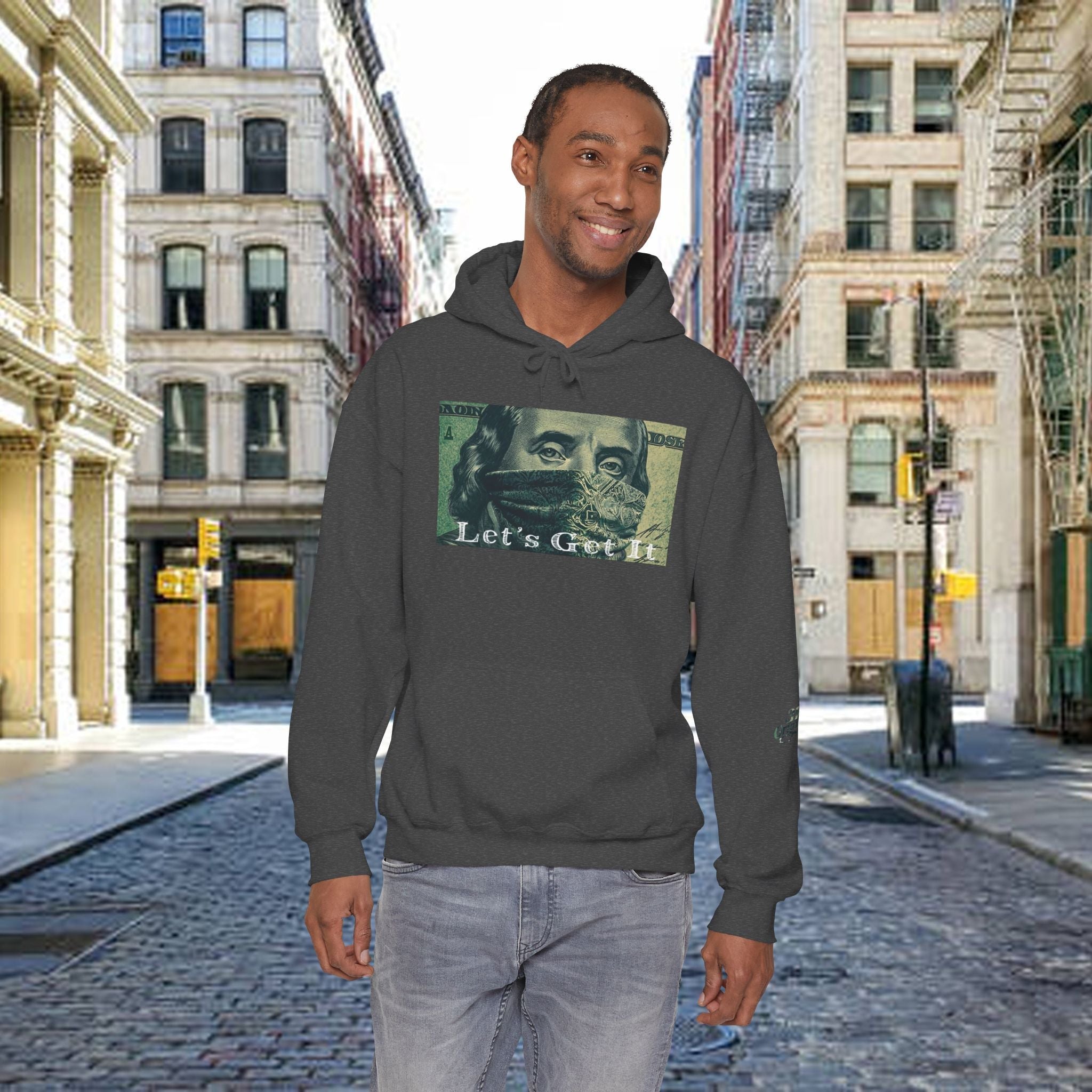"Let's Get It" Graphic Pullover, "All Day Every Day" Back Print - 314 Originals
