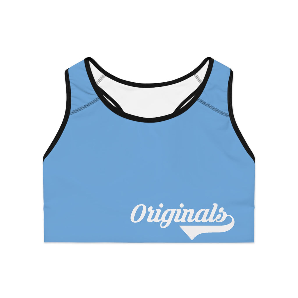 Light Blue Sports Bra — "Originals" Script Athletic Crop Top - 314 Originals