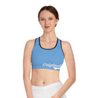Light Blue Sports Bra — "Originals" Script Athletic Crop Top - 314 Originals