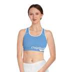 Light Blue Sports Bra — "Originals" Script Athletic Crop Top - 314 Originals