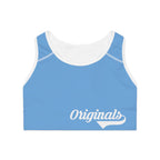 Light Blue Sports Bra — "Originals" Script Athletic Crop Top - 314 Originals