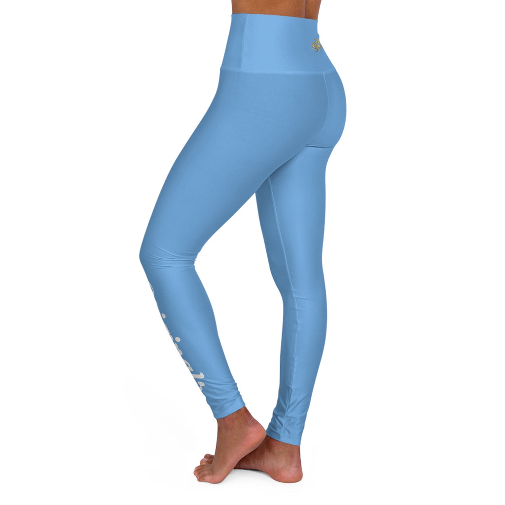 Light blue Yoga Leggings — High-Waisted Leggings with White “Originals” Side Script - 314 Originals