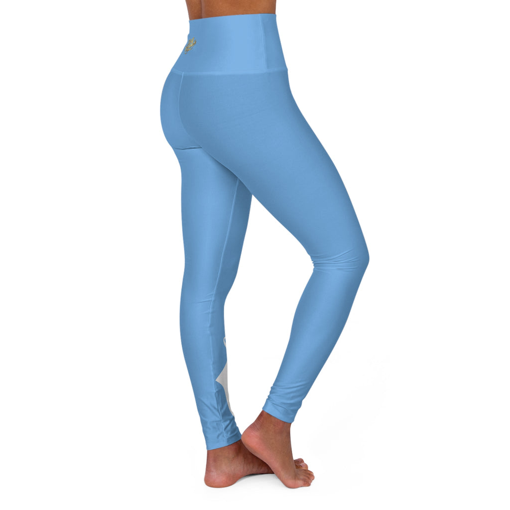Light blue Yoga Leggings — High-Waisted Leggings with White “Originals” Side Script - 314 Originals