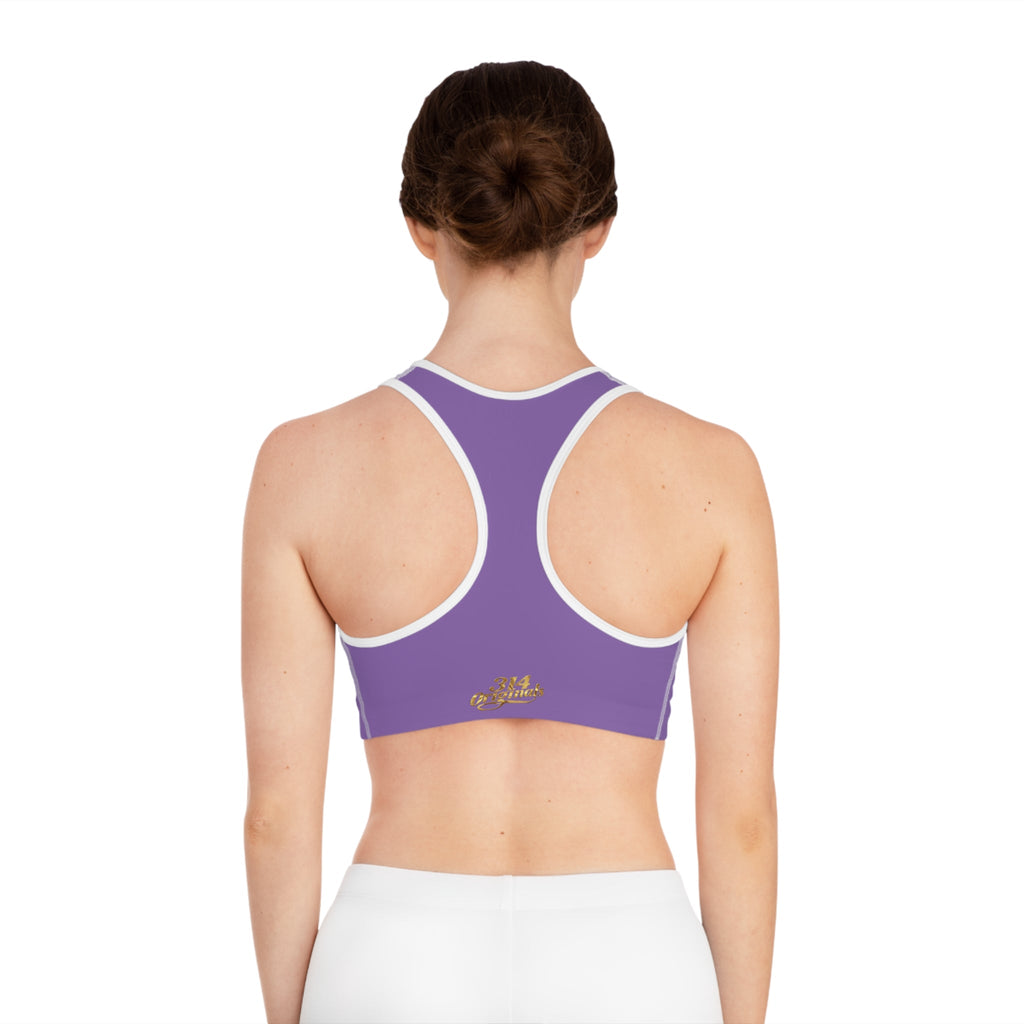 Light Purple Sports Bra — "Originals" Pink Script Athletic Crop Top - 314 Originals
