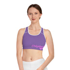 Light Purple Sports Bra — "Originals" Pink Script Athletic Crop Top - 314 Originals