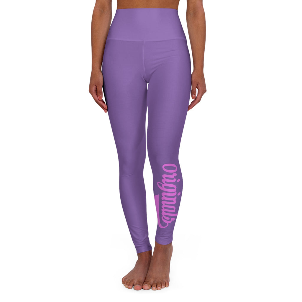 Light Purple Yoga Leggings — High-Waisted Leggings with Pink “Originals” Side Script - 314 Originals