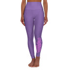 Light Purple Yoga Leggings — High-Waisted Leggings with Pink “Originals” Side Script - 314 Originals