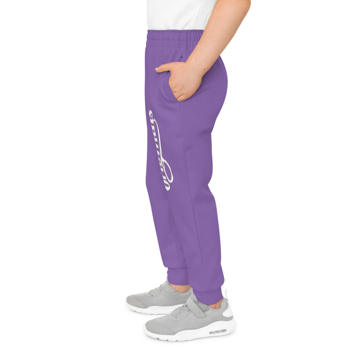 Light Purple Youth Joggers with 314 Originals Side Graphic — Kids Athletic Sweatpants - 314 Originals