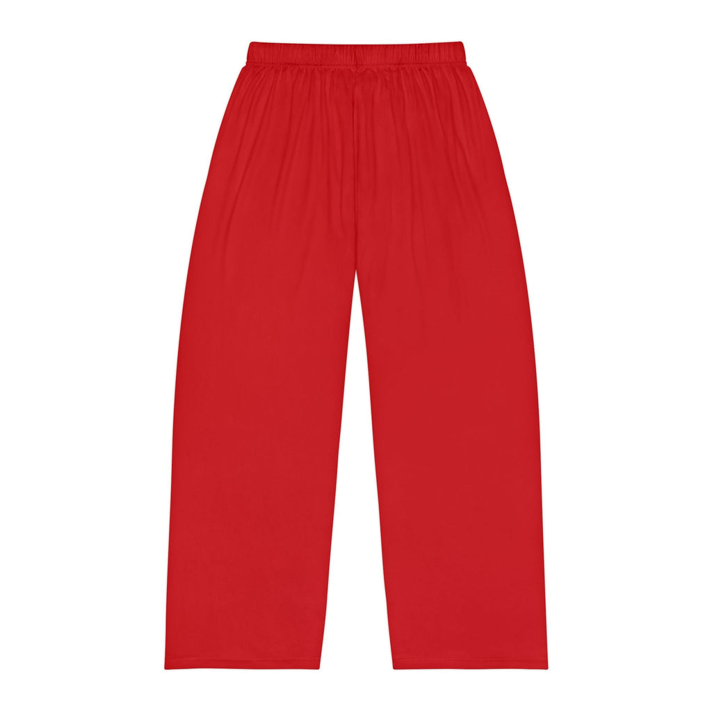 Men's Pajama Pants — Relaxed Red Lounge Sleepwear with Small Monogram Accent - 314 Originals