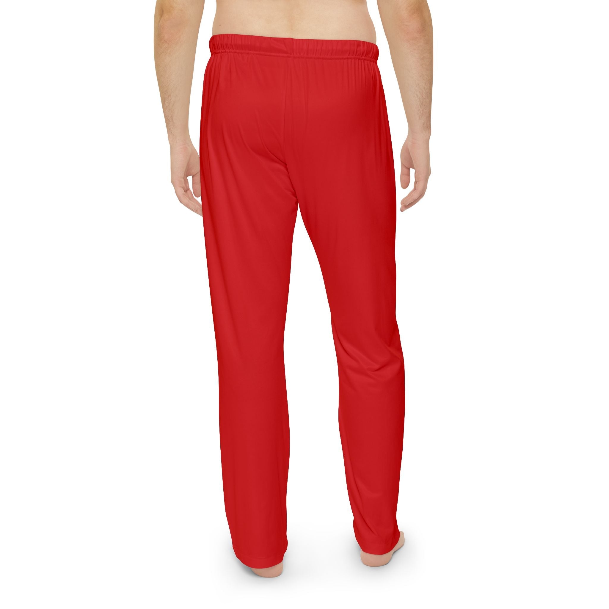Men's Pajama Pants — Relaxed Red Lounge Sleepwear with Small Monogram Accent - 314 Originals