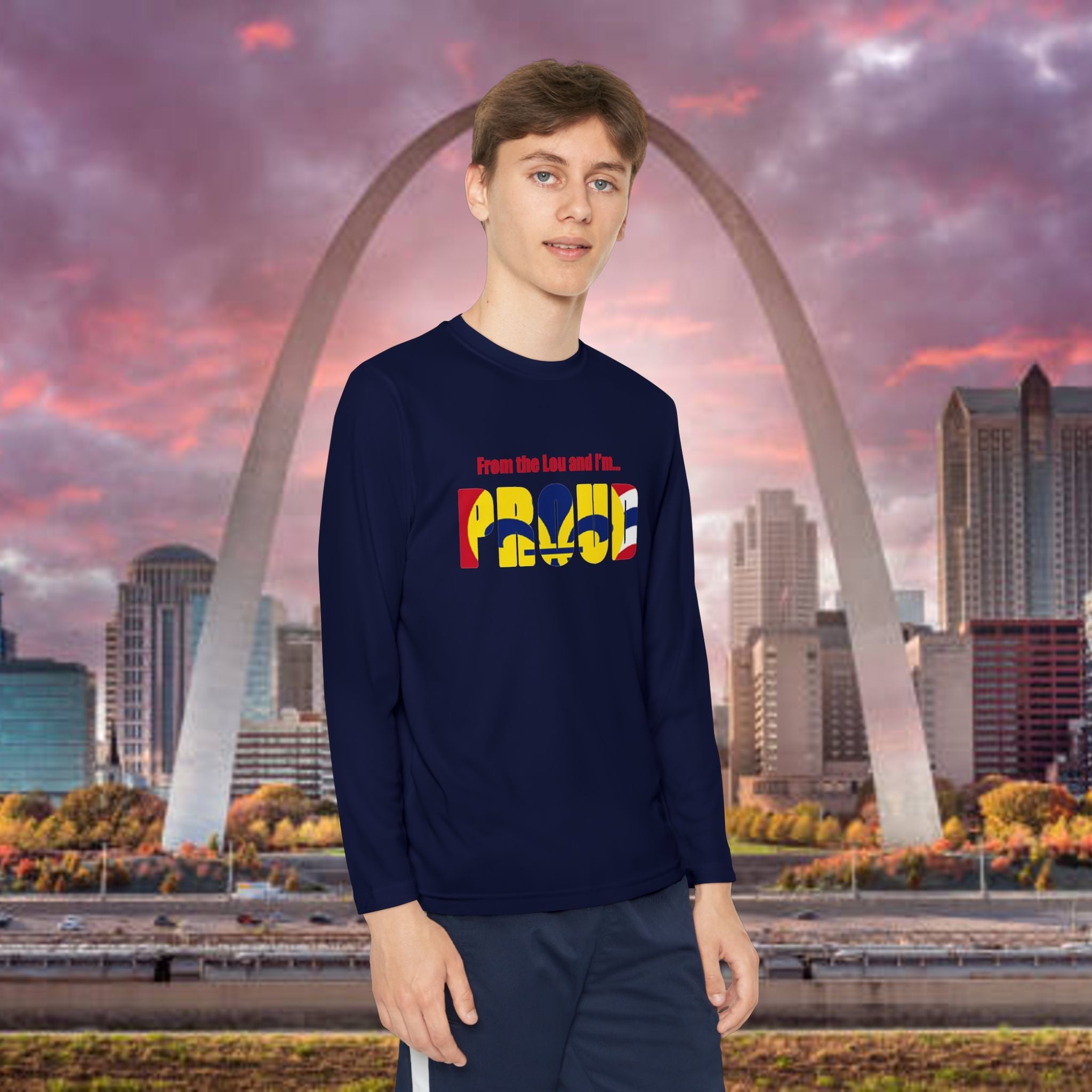 Missouri State Flag Youth Long Sleeve Tee - 314 Originals
