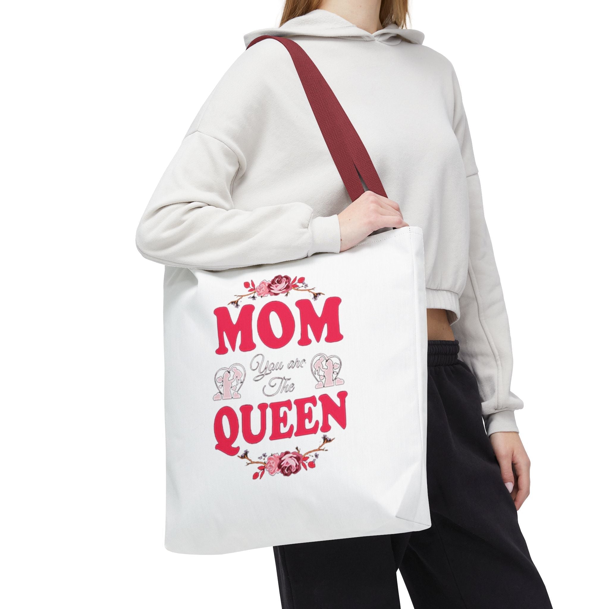 "Mom You're the Queen" Floral Mother's Day Tote Bag - 314 Originals