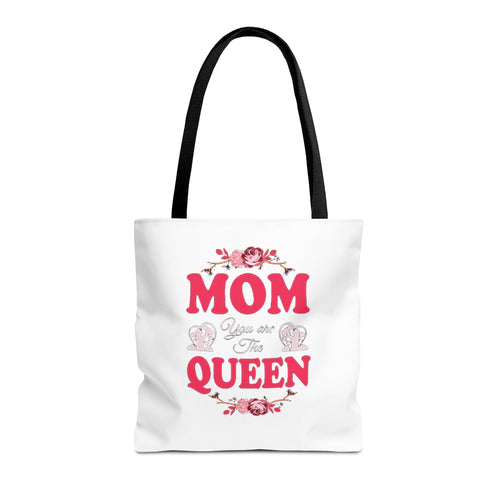 "Mom You're the Queen" Floral Mother's Day Tote Bag - 314 Originals