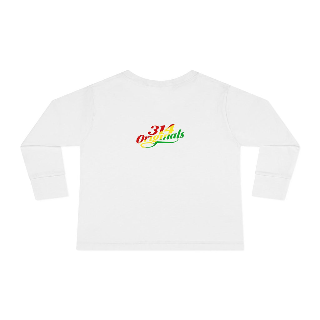 “Mom’s Favorite Kid” Toddler Long Sleeve Tee — Colorful Rasta Kids Shirt - 314 Originals