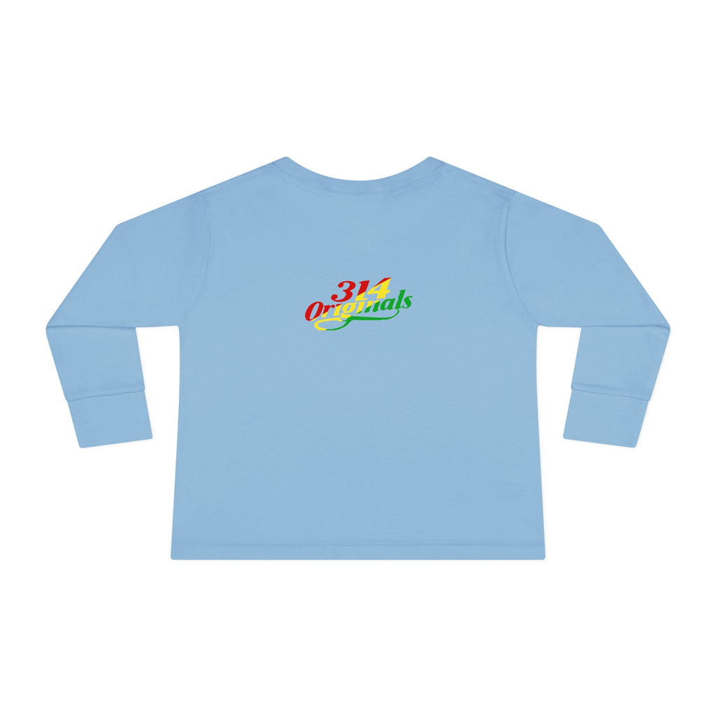 “Mom’s Favorite Kid” Toddler Long Sleeve Tee — Colorful Rasta Kids Shirt - 314 Originals