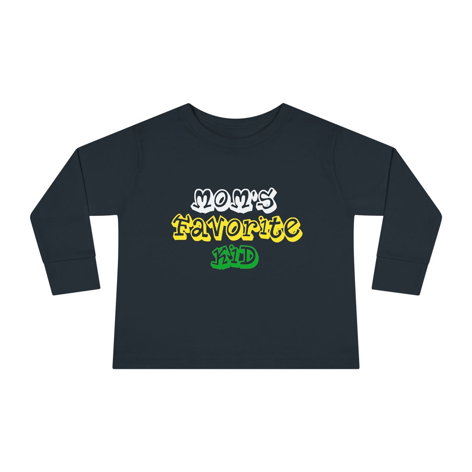 "Mom's Favorite Kid" Toddler Long Sleeve Tee — Graphic Shirt - 314 Originals