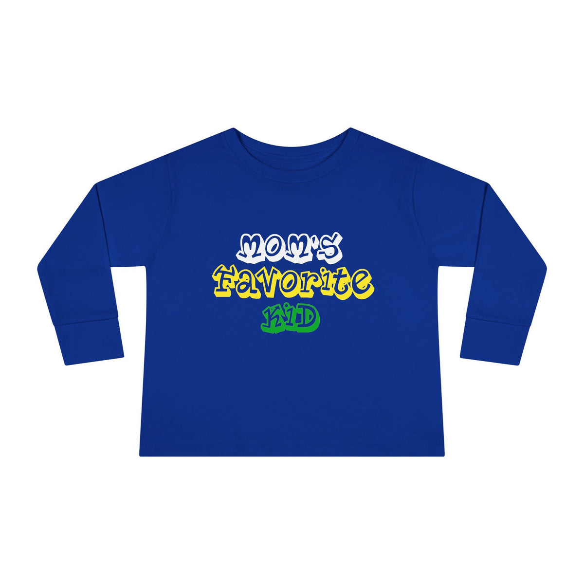 "Mom's Favorite Kid" Toddler Long Sleeve Tee — Graphic Shirt - 314 Originals
