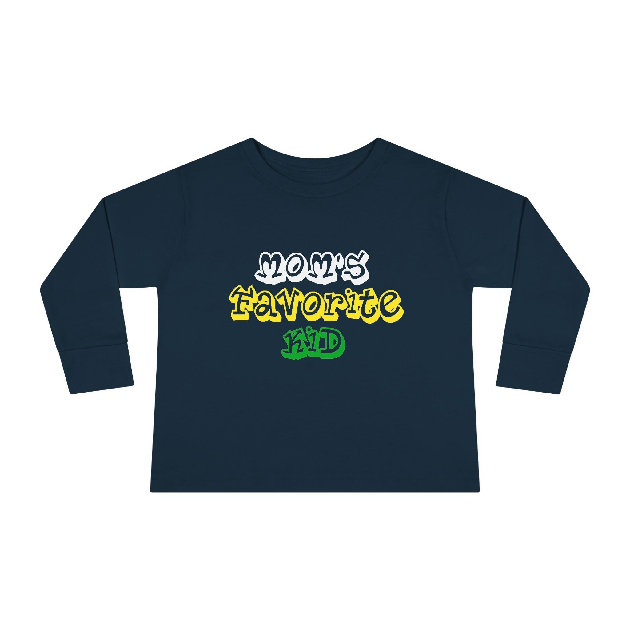 "Mom's Favorite Kid" Toddler Long Sleeve Tee — Graphic Shirt - 314 Originals