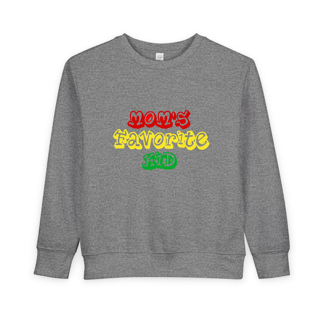Mom's Favorite Kid Toddler Sweatshirt — Colorful Retro Rasta Kids Pullover - 314 Originals