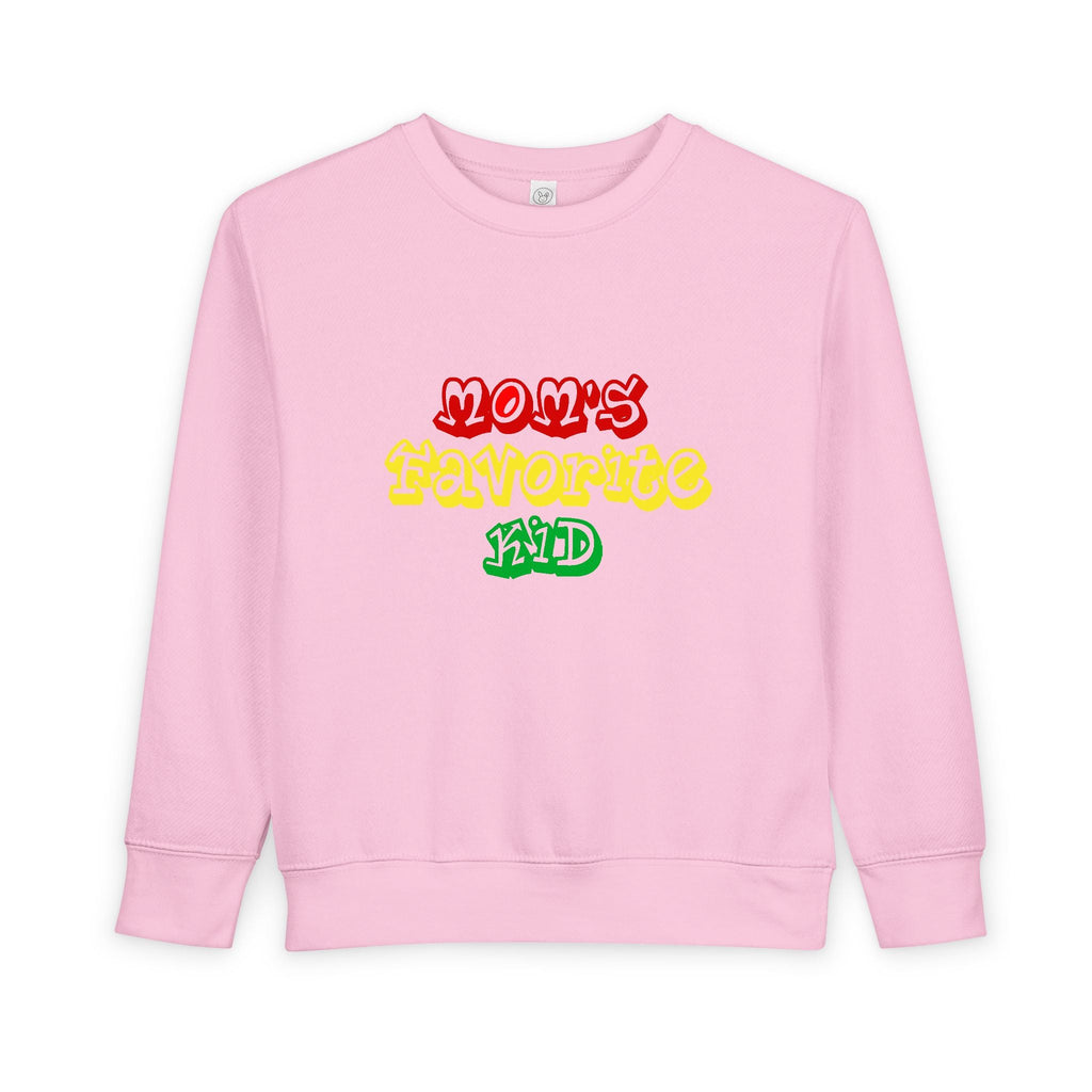 Mom's Favorite Kid Toddler Sweatshirt — Colorful Retro Rasta Kids Pullover - 314 Originals