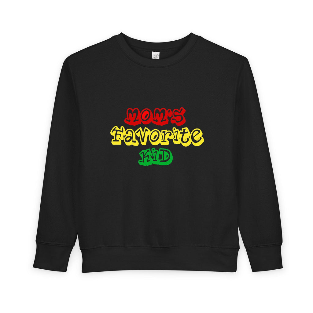 Mom's Favorite Kid Toddler Sweatshirt — Colorful Retro Rasta Kids Pullover - 314 Originals