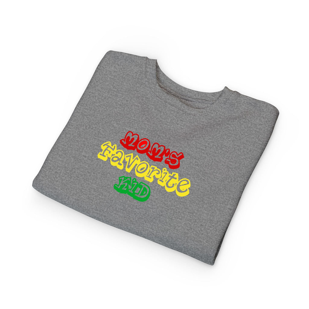 Mom's Favorite Kid Toddler Sweatshirt — Colorful Retro Rasta Kids Pullover - 314 Originals