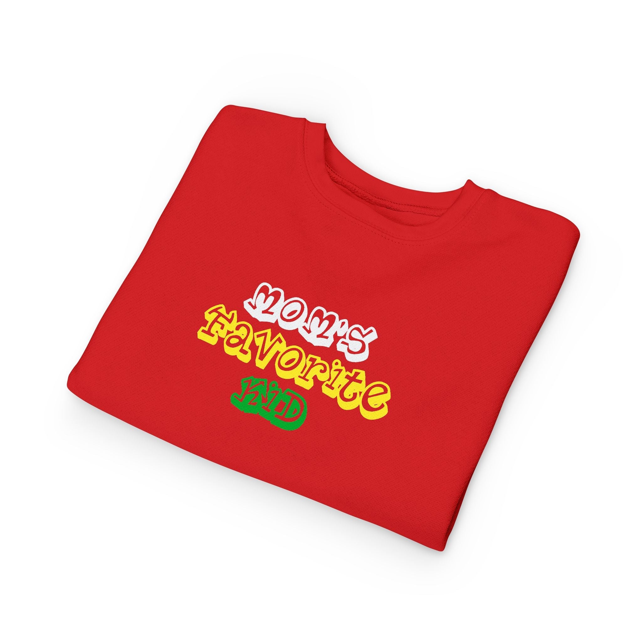 Mom's Favorite Kid Toddler Sweatshirt — Colorful Retro Rasta Kids Pullover - 314 Originals