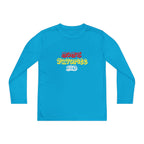 "Mom's Favorite Kid" Youth Long Sleeve Tee —Colorful Retro Design - 314 Originals