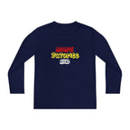 "Mom's Favorite Kid" Youth Long Sleeve Tee —Colorful Retro Design - 314 Originals