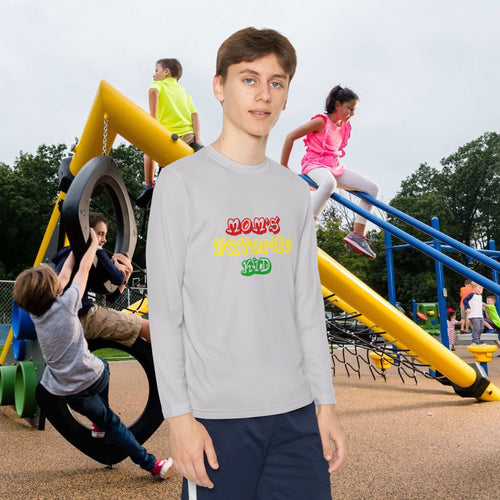 "Mom's Favorite Kid" Youth Long Sleeve Tee — Colorful Retro Graphic - 314 Originals