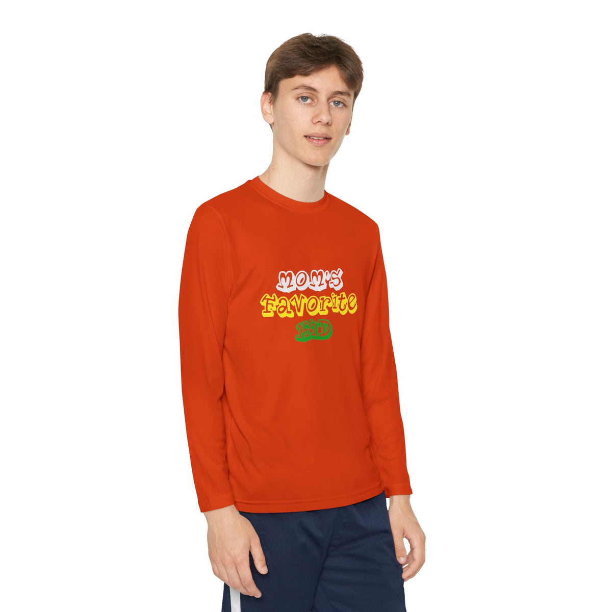"Mom's Favorite Kid" Youth Long Sleeve Tee — Retro Graphic - 314 Originals