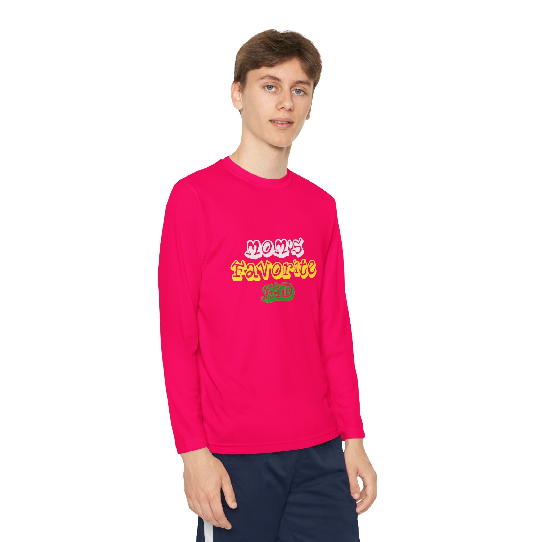 "Mom's Favorite Kid" Youth Long Sleeve Tee — Retro Graphic - 314 Originals
