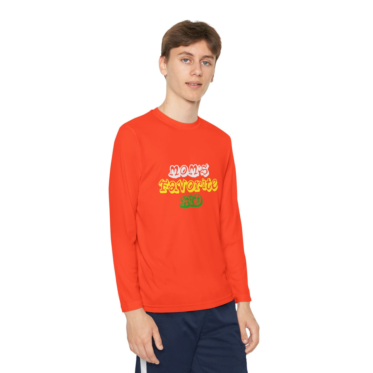 "Mom's Favorite Kid" Youth Long Sleeve Tee — Retro Graphic - 314 Originals