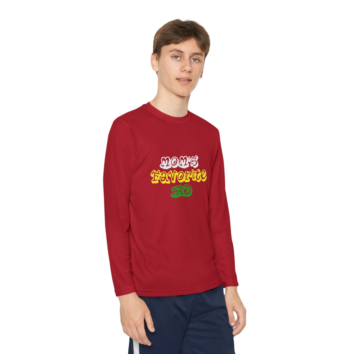 "Mom's Favorite Kid" Youth Long Sleeve Tee — Retro Graphic - 314 Originals