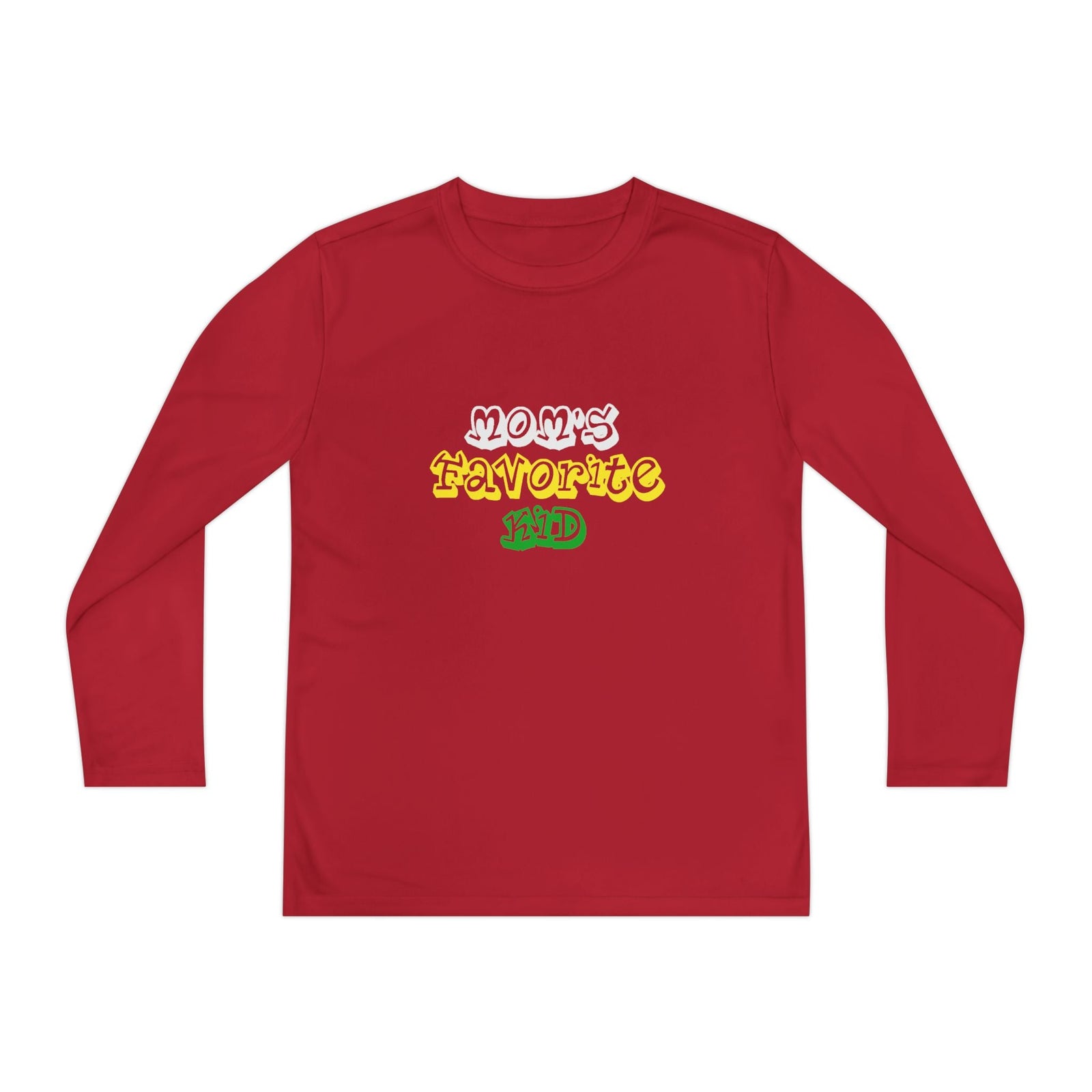 "Mom's Favorite Kid" Youth Long Sleeve Tee — Retro Graphic - 314 Originals
