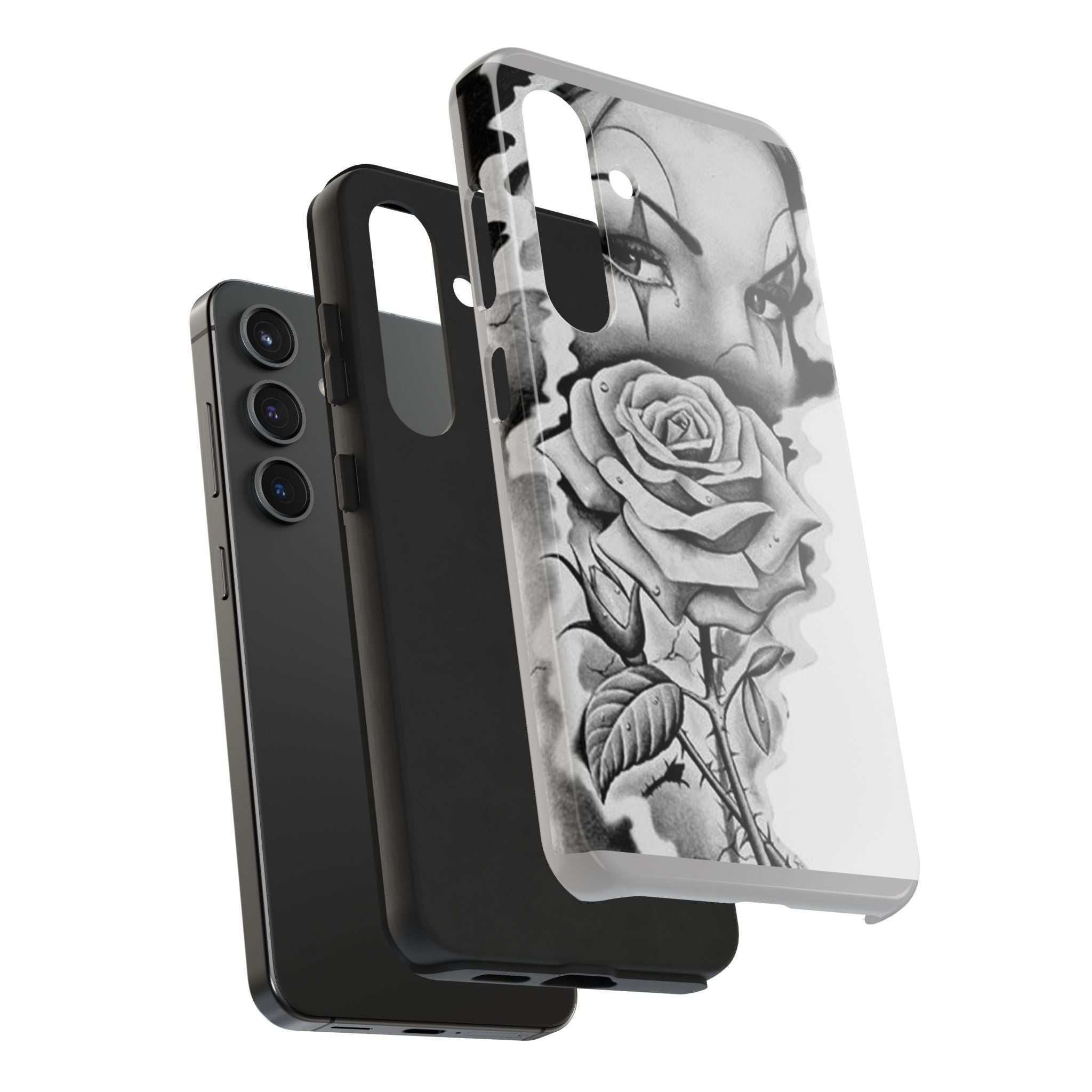 Noir Clown Face with Rose Shockproof Phone Cover - 314 Originals