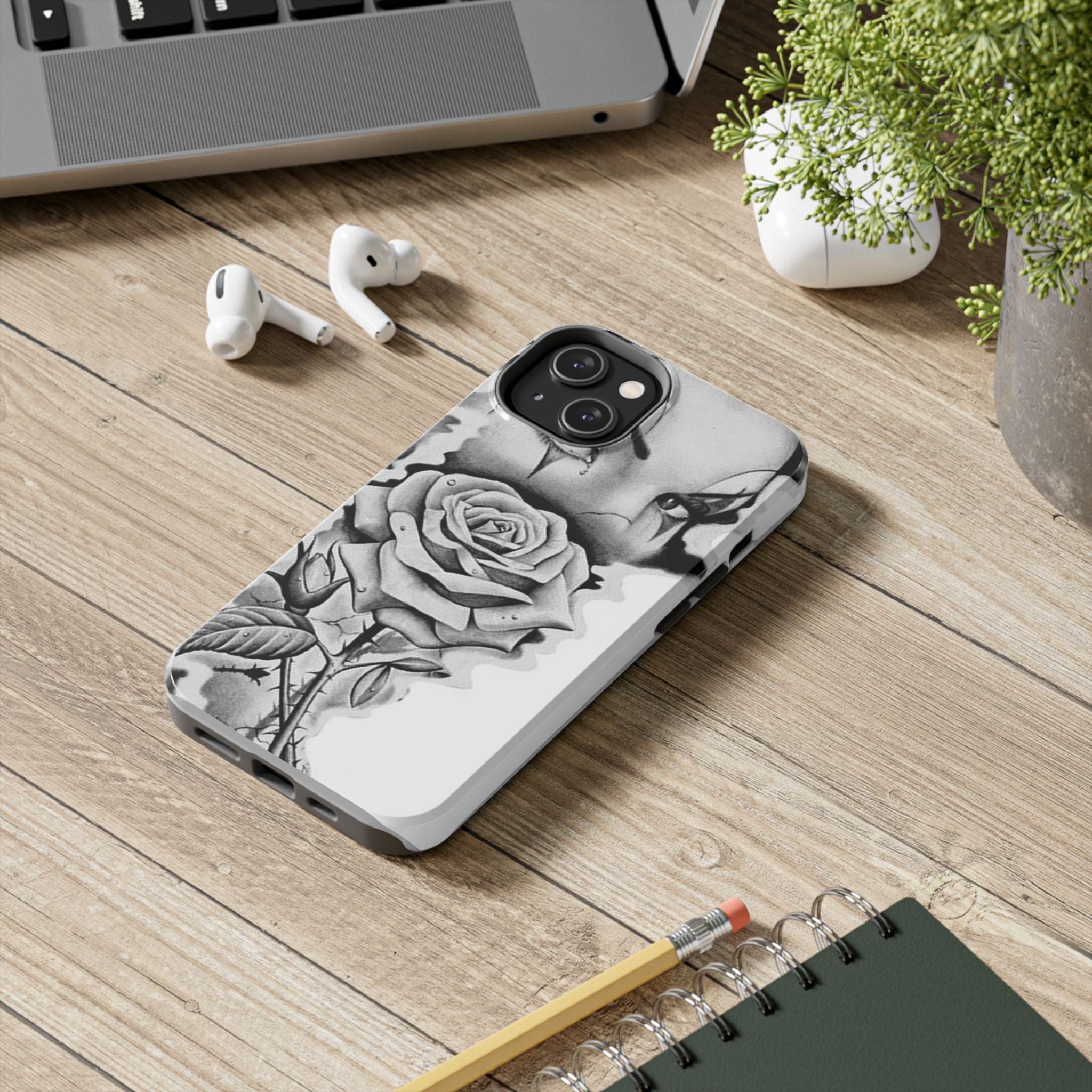 Noir Clown Face with Rose Shockproof Phone Cover - 314 Originals