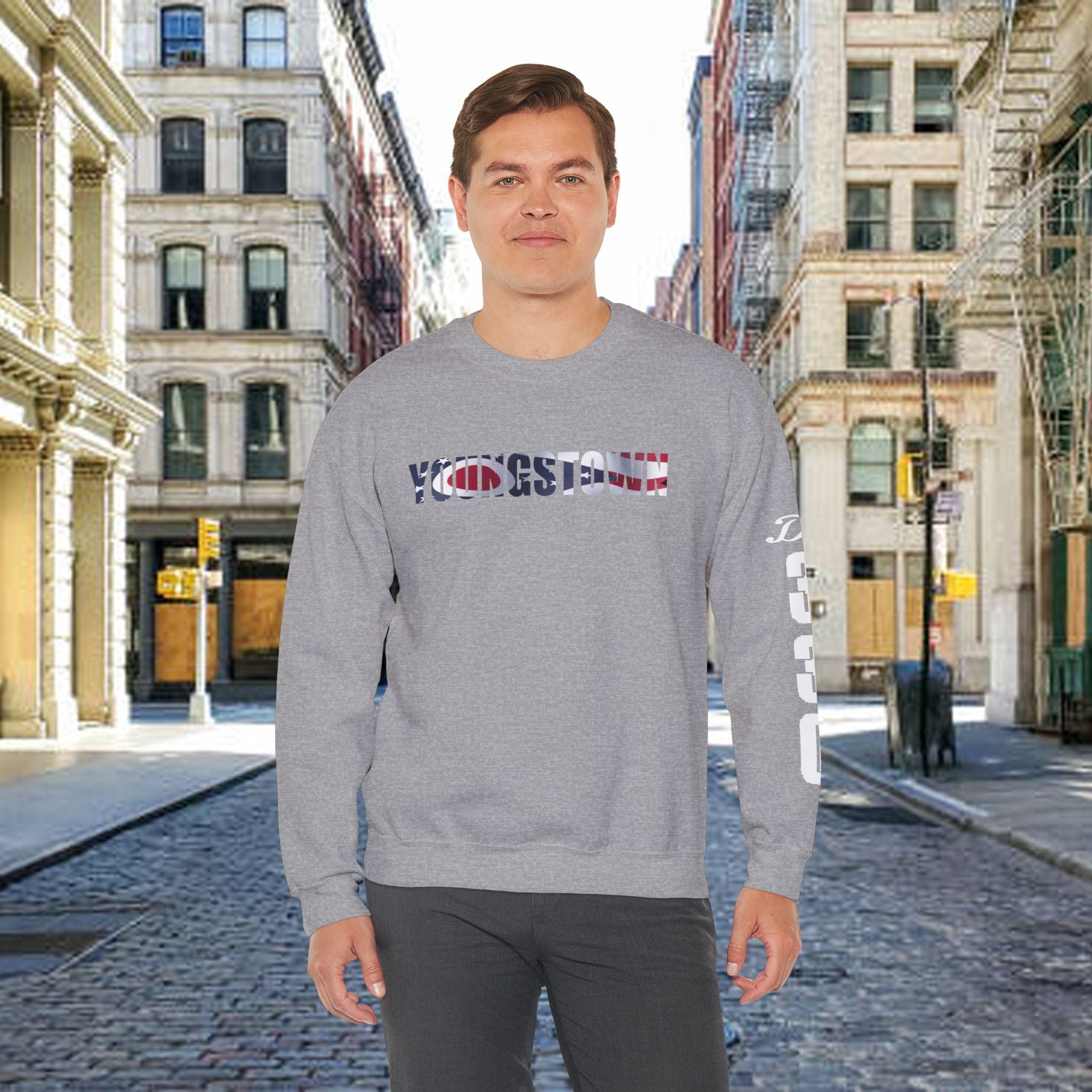 Ohio Flag Crewneck Sweatshirt — Youngstown Ohio State Pride Pullover - 314 Originals