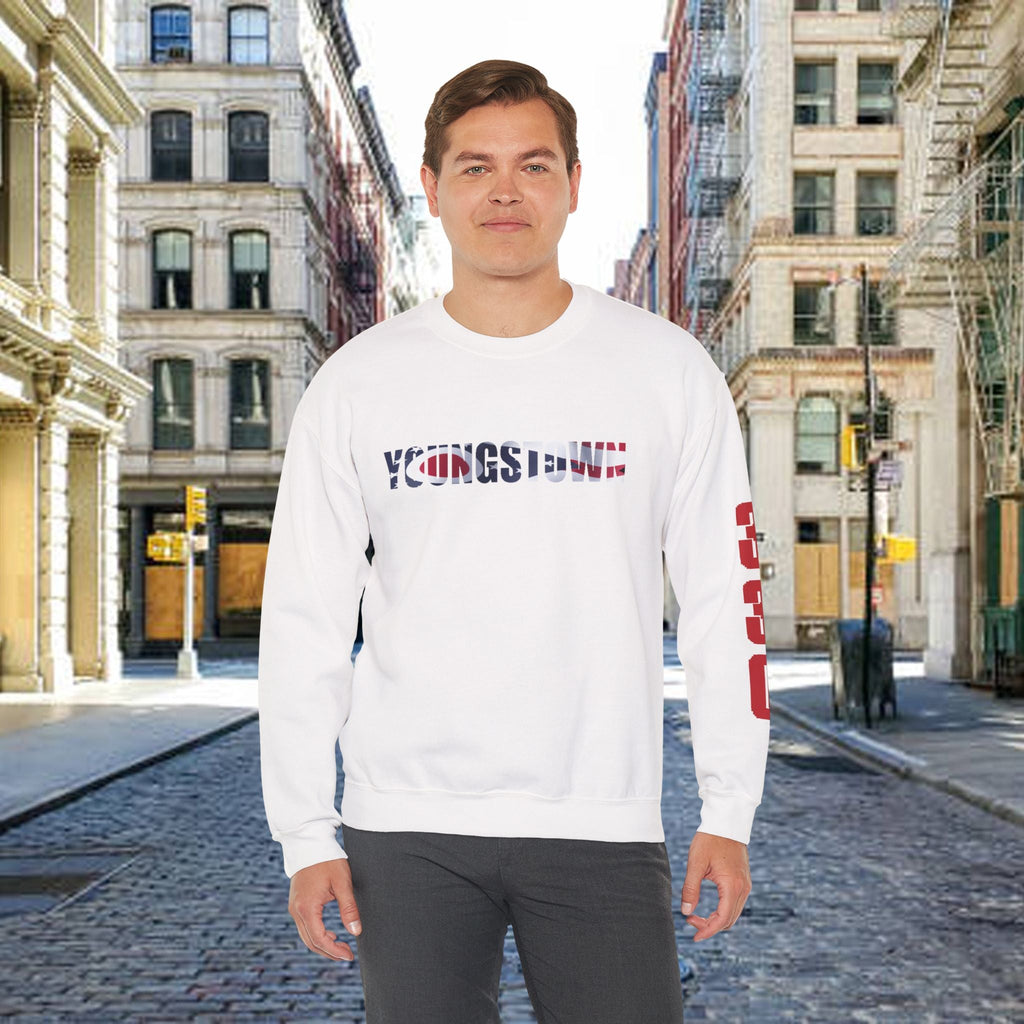 Ohio Flag Crewneck Sweatshirt — Youngstown Ohio State Pride Pullover - 314 Originals