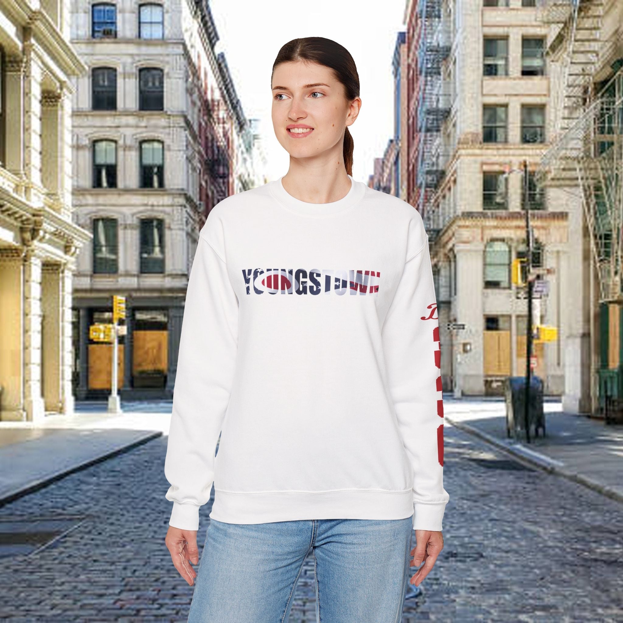 Ohio Flag Crewneck Sweatshirt — Youngstown Ohio State Pride Pullover - 314 Originals