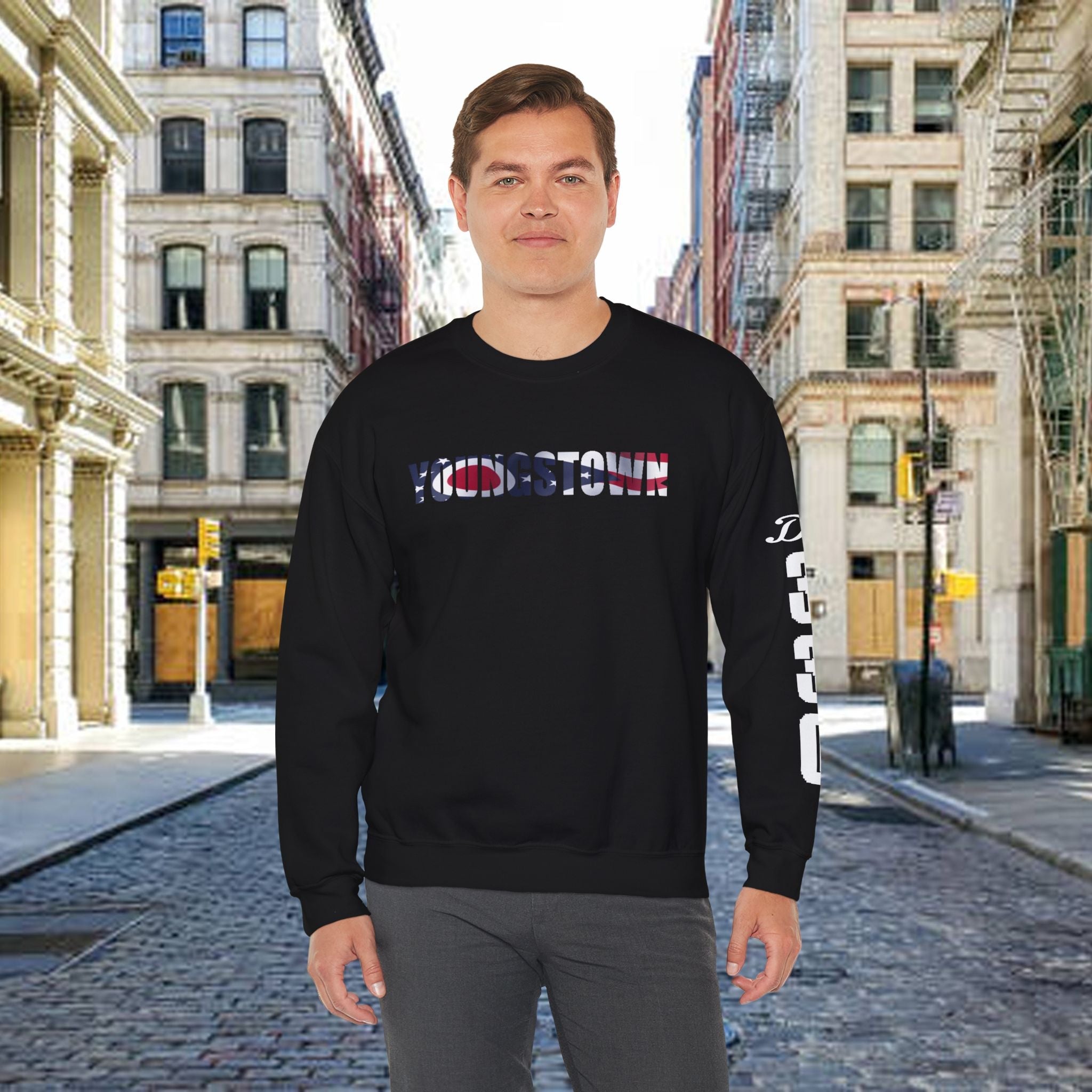 Ohio Flag Crewneck Sweatshirt — Youngstown Ohio State Pride Pullover - 314 Originals