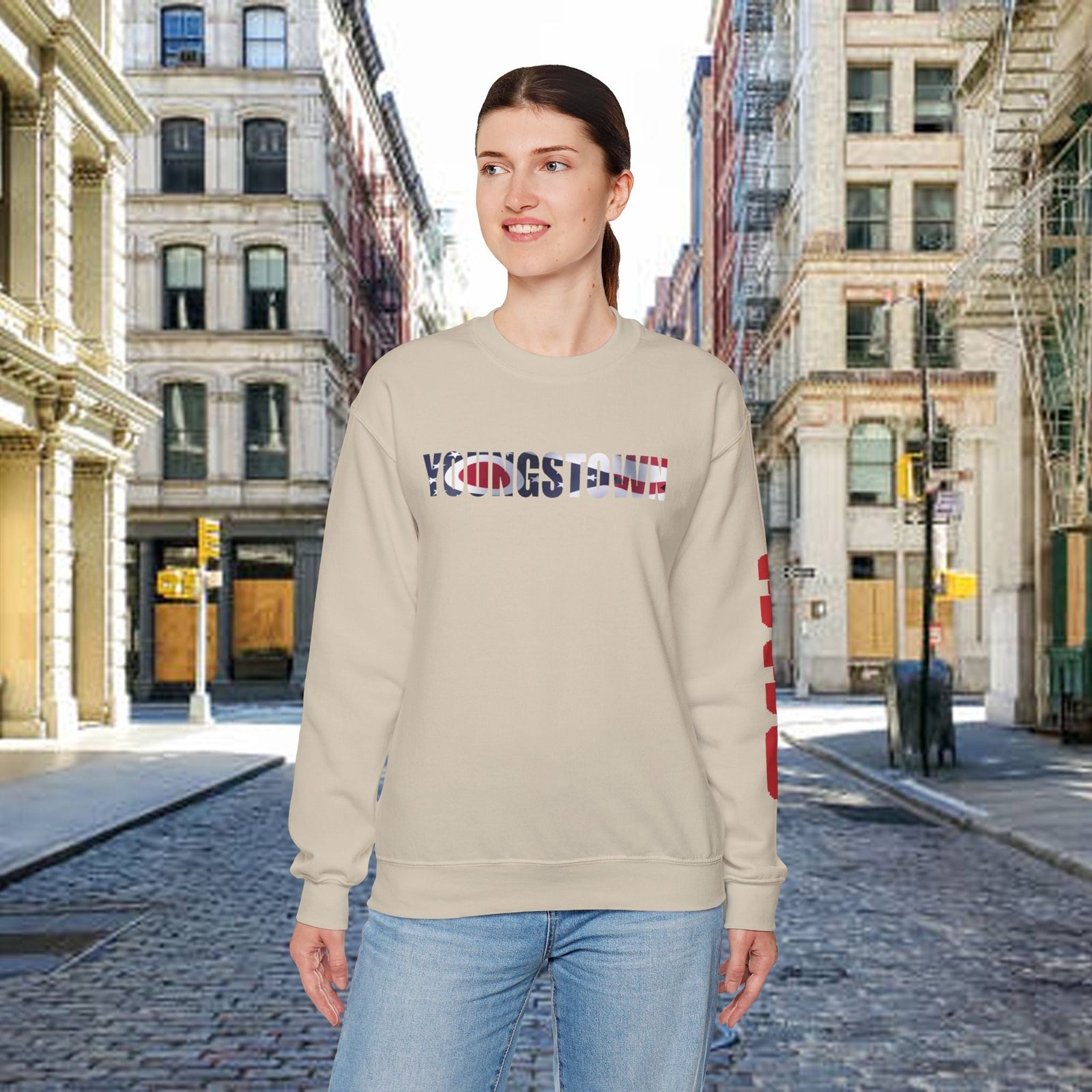 Ohio Flag Crewneck Sweatshirt — Youngstown Ohio State Pride Pullover - 314 Originals