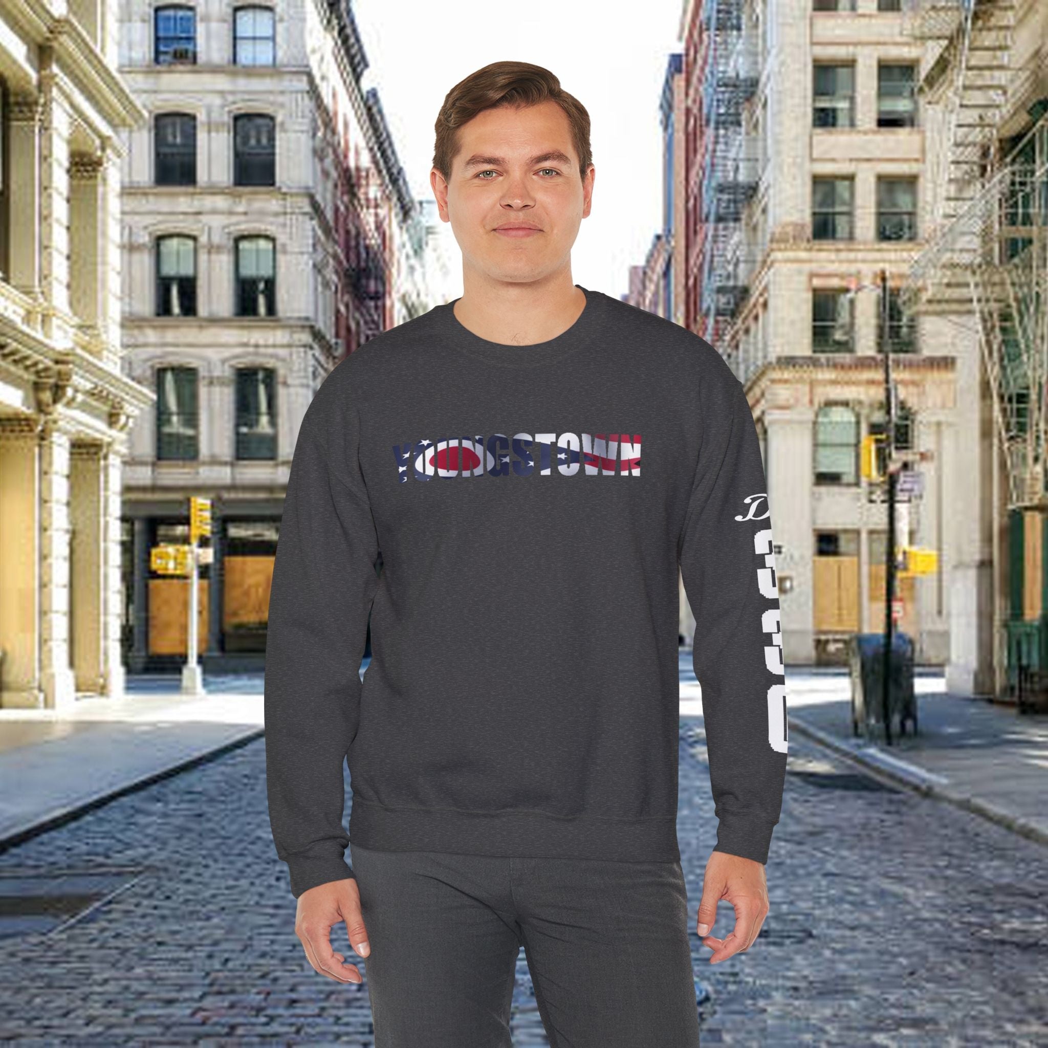 Ohio Flag Crewneck Sweatshirt — Youngstown Ohio State Pride Pullover - 314 Originals