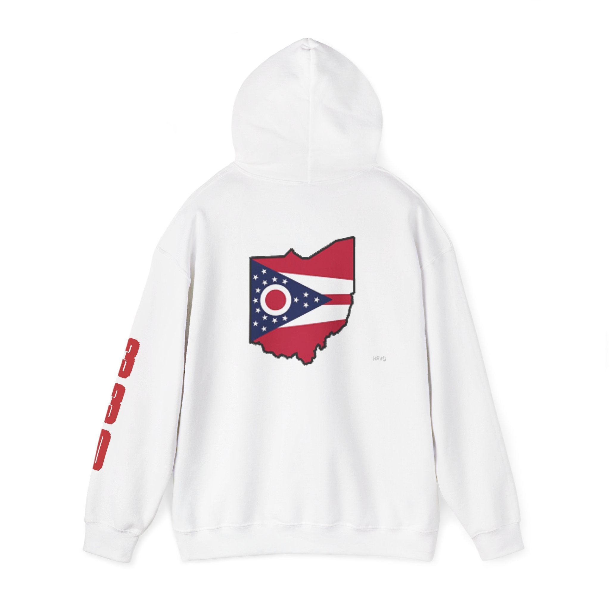 Ohio Flag Hoodie — State Outline - 314 Originals