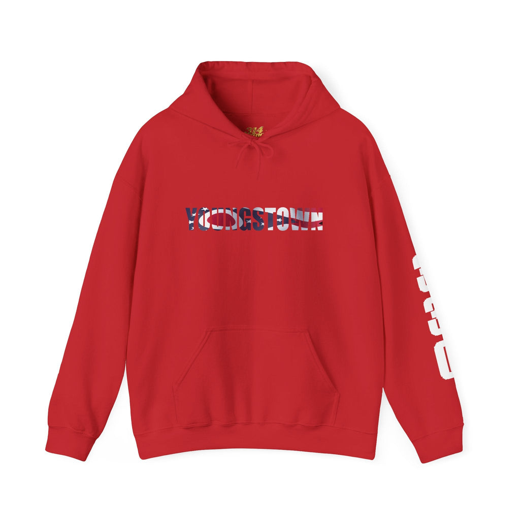 Ohio Flag Hoodie — State Outline with American Stars & Stripes Design - 314 Originals