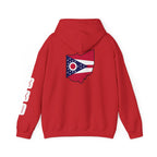 Ohio Flag Hoodie — State Outline with American Stars & Stripes Design - 314 Originals
