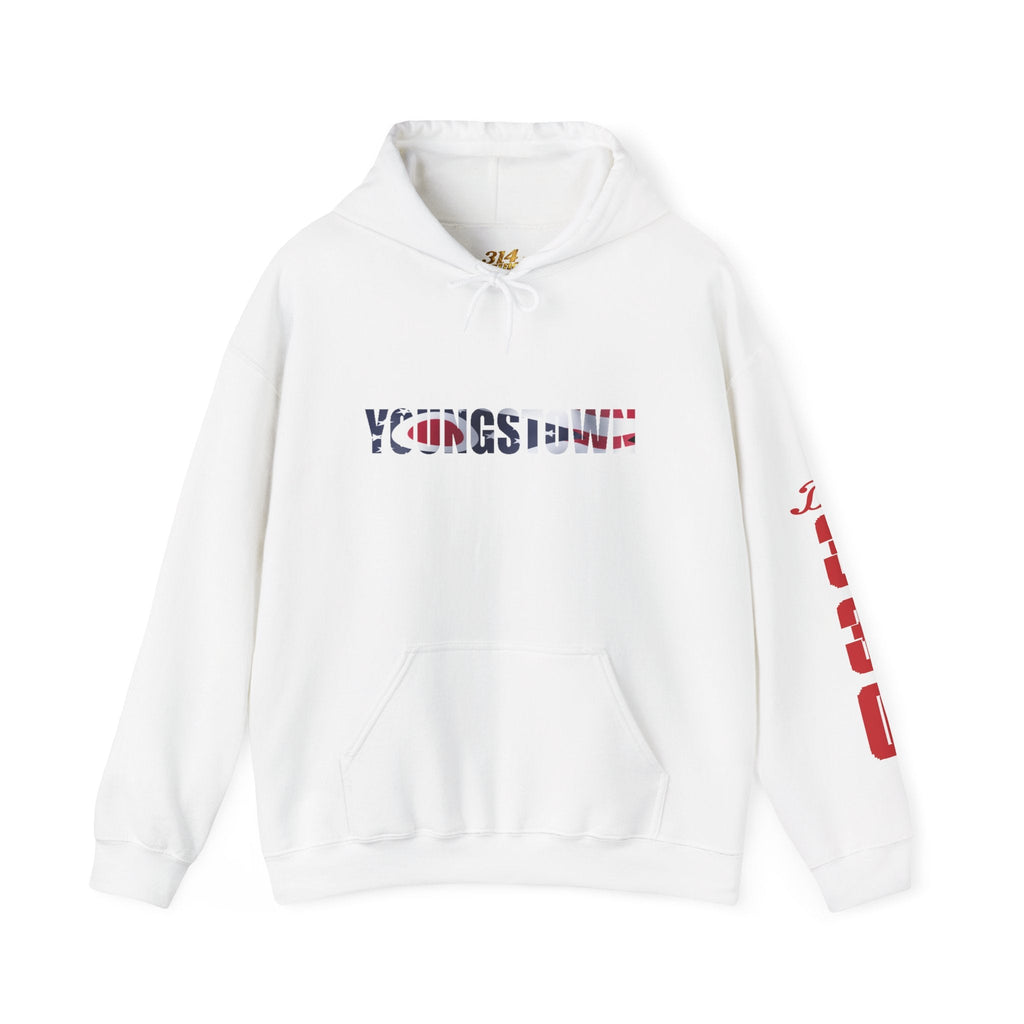 Ohio Flag Hoodie — State Outline with American Stars & Stripes Design - 314 Originals