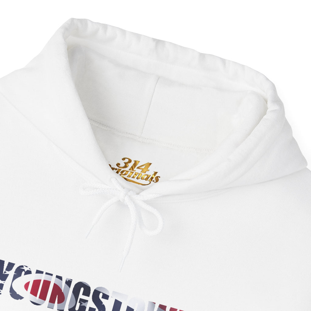 Ohio Flag Hoodie — State Outline with American Stars & Stripes Design - 314 Originals