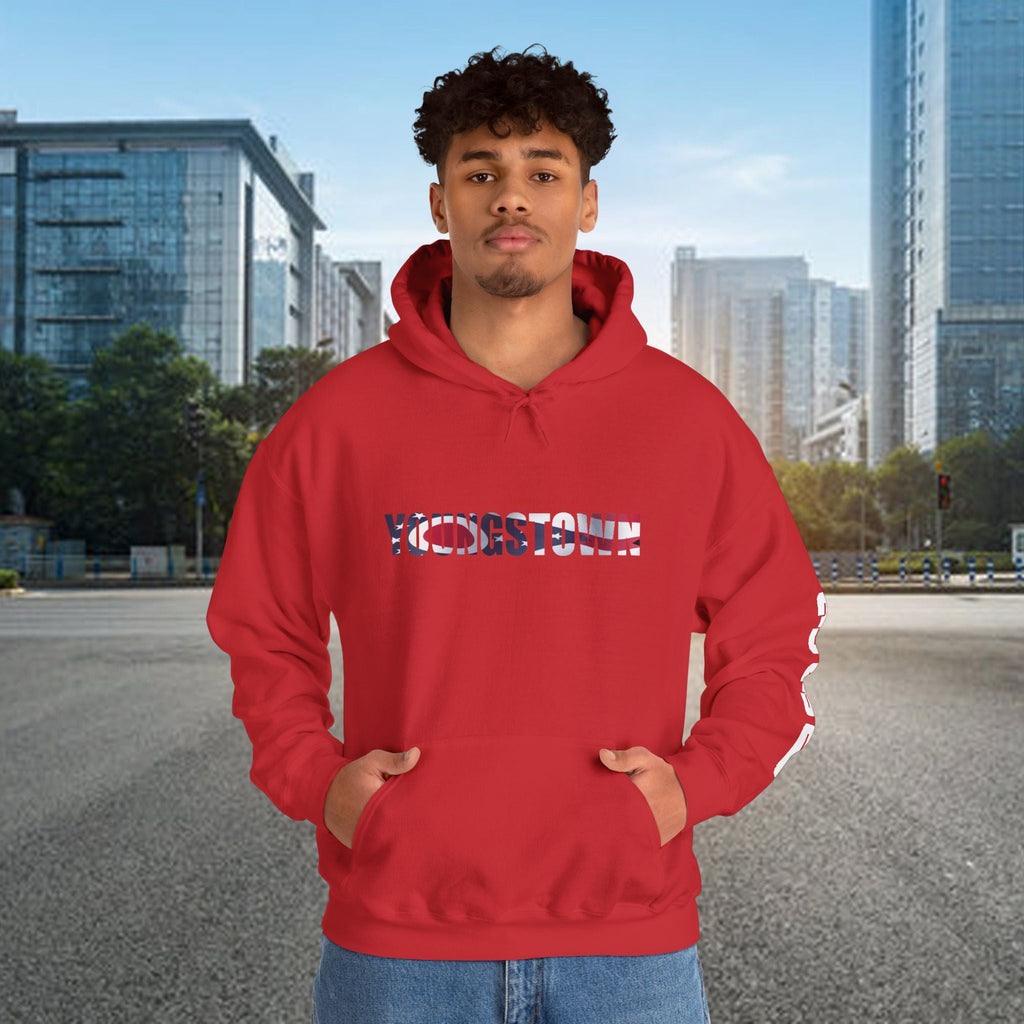 Ohio Flag Hoodie — State Outline with American Stars & Stripes Design - 314 Originals