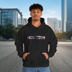 Ohio Flag Hoodie — State Outline with American Stars & Stripes Design - 314 Originals